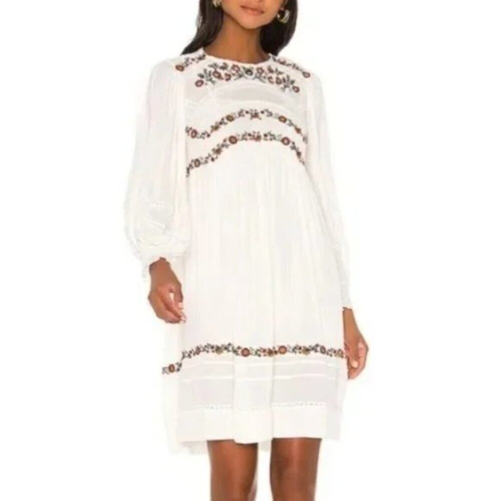 Free People Pasadena Embroidered Dress. S